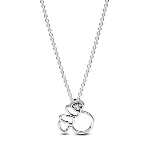 Pandora Moments Disney Minnie Maus Silhouette Collier-Halskette 925 Silber