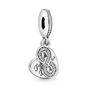 Pandora Moments Forever Friends Herz Charm-Anhänger