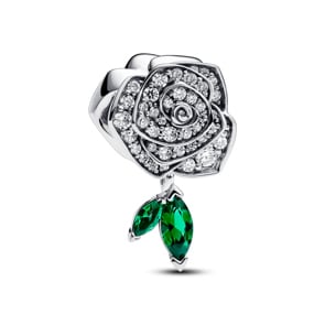 Pandora Moments Funkelnde Blühende Rose Charm 925 Silber 
