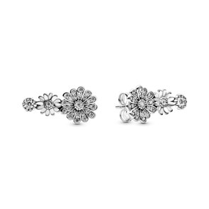 Pandora Moments Clous d'Oreilles Trio de Marguerites Scintillantes