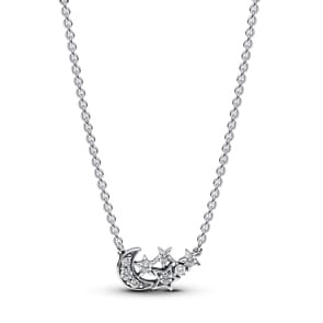 Pandora Moments Collier Lune & Étoile Scintillantes Argent 925