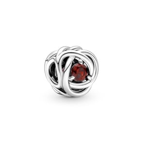Pandora Moments Januar Geburtsstein Roter Ewigkeitskreis Charm