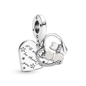 Pandora Moments Katzen & Herz Charm-Anhänger