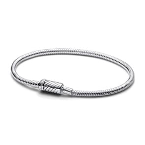 Pandora Moments Magnetverschluss Schlangen-Gliederarmband 925 Silber