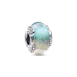 Pandora Moments Mehrfarbiges Murano-Glas & Geschwungene Feder Charm