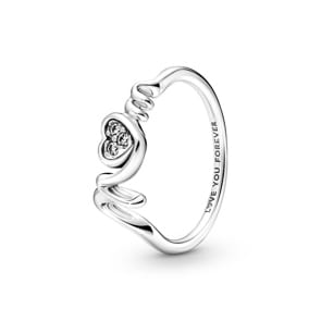 Pandora Moments Bague Cœur Pavé Mom