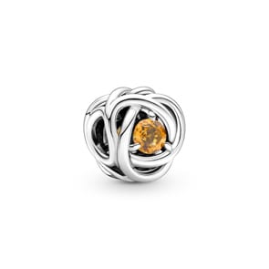 Pandora Moments November Geburtsstein Honigfarbener Ewigkeitskreis Charm