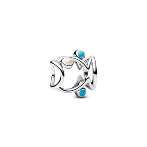 Pandora Moments Offen gearbeiteter Fisch Charm 925 Silber