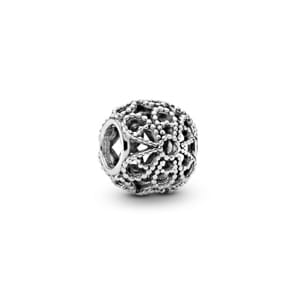 Pandora Moments Offen gearbeitetes Metallperlen-Blüten Charm