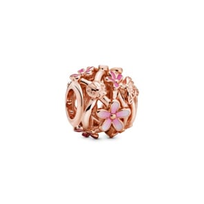 Pandora Rose Moments Offen gearbeitetes rosafarbenes Gänseblümchen Charm