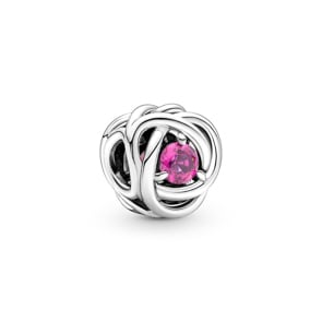 Pandora Moments Oktober Geburtsstein Rosafarbener Ewigkeitskreis Charm
