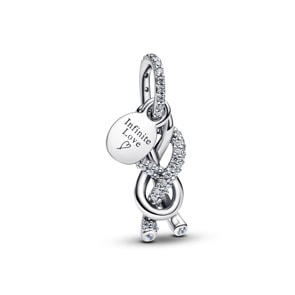 Pandora Moments Pavé Unendlichkeitsknoten Charm-Anhänger 925 Silber