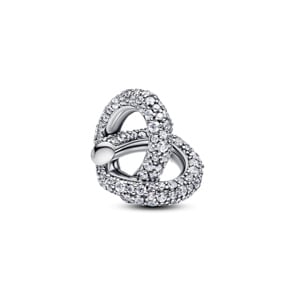 Pandora Moments Pavé Unendlichkeitsknoten Herz-Charm 925 Silber