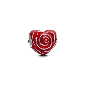 Pandora Moments Rose Herz Charm 925 Silber