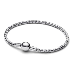 Pandora Moments Runder Verschluss Flügel-Kettenarmband 925 Silber