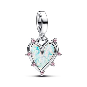 Pandora Moments Schillernder doppelter Freundschafts-Charm-Anhänger 925 Silber