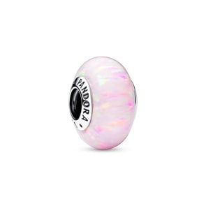 Pandora Moments Schillerndes Rosafarbenes Charm 925 Silber