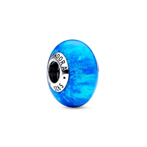 Pandora Moments Charm Bleu Profond Océan Opalescent 925 Argent