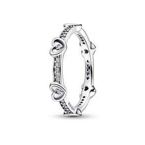 Pandora Moments Bague Cœurs Scintillants