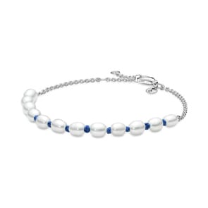Pandora Süsswasserzuchtperle Blaue Bandkette Armband