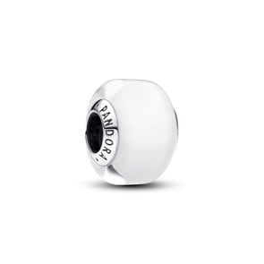 Pandora Moments Weisses Murano-Glas Mini-Charm 925 Silber 