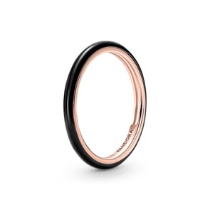 Pandora Rose ME Bague Résine Façon Émail Noire