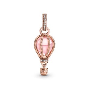 Pandora Rose Moments Funkelnder rosafarbener Heißluftballon Charm-Anhänger