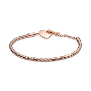 Pandora Rose Moments Herz T-Verschluss Schlangen-Gliederarmband