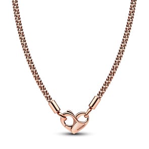 Pandora Rose Moments Collier Maille Cloutée