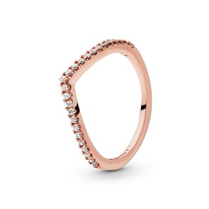 Pandora Rose Timeless Sparkling Wishbone Ring