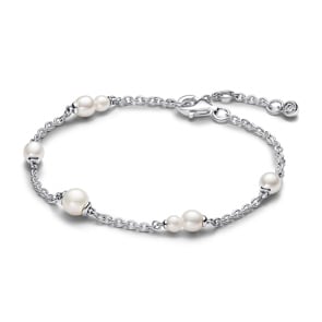 Pandora Timeless Behandelte Süsswasserzuchtperle Kettenarmband 925 Silber