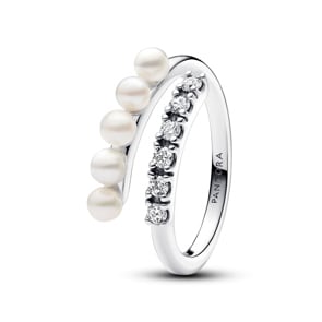 Pandora Timeless Behandelte Süsswasserzuchtperlen & Steine Offener Ring 925 Silber