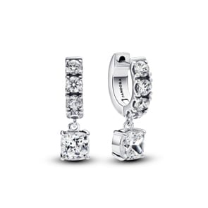 Pandora Timeless Créoles Pendantes Pavées Argent 925