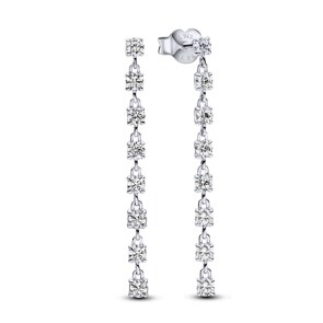Pandora Timeless Funkelnde Acht Steine Ohrhänger 925 Silber