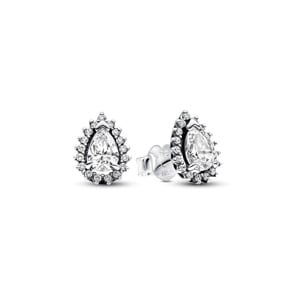 Pandora Timeless Funkelnde Birnen-Kranz Ohrringe 925 Silber