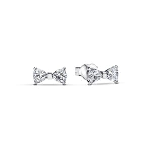 Pandora Timeless Funkelnde Kleine Schleife Ohrringe 925 Silber