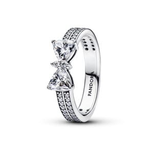 Pandora Timeless Funkelnde Schleife Doppelreihiger Ring 925 Silber