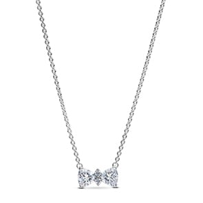 Pandora Timeless Funkelnde Schleife Halskette 925 Silber
