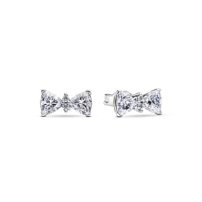 Pandora Timeless Funkelnde Schleife Ohrringe 925 Silber