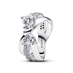 Pandora Timeless Funkelnde Schleife Überkreuzter Ring 925 Silber