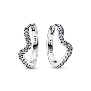 Pandora Timeless Créoles Vagues Scintillantes