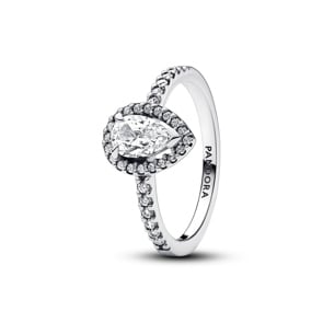 Pandora Timeless Bague Halo Poire Scintillante 925 Argent