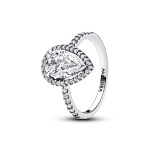 Pandora Timeless Funkelnder Birnen-Kranz Ring 925 Silber 