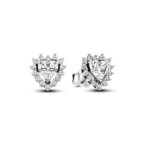 Pandora Timeless Funkelnder Herz-Strahlenkranz Ohrstecker 925 Silber