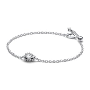 Pandora Timeless Funkelndes Birnen-Kranz Gliederarmband 925 Silber