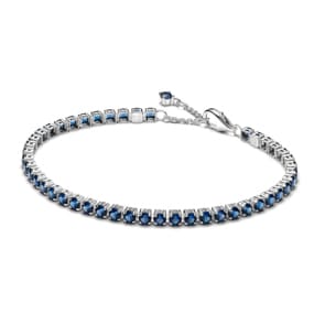 Pandora Timeless Funkelndes Blaues Tennisarmband 925 Silber