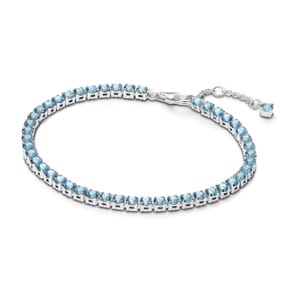 Pandora Timeless Bracelet Rivière Bleu Clair Scintillant 925 Argent