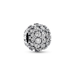 Pandora Moments Funkelndes Rundes Pavé-Charm 925 Silber