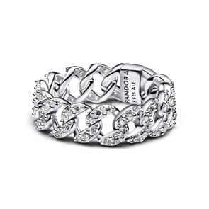 Pandora Timeless Pavé Cuban Ketten-Ring Ring 925 Silber