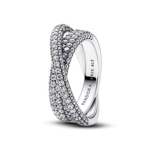Pandora Timeless Pavé Gekreuzter Doppelband-Ring 925 Silber 
